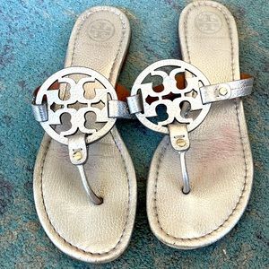 Tory Burch Silver Miller sandals